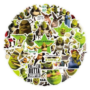 Imagem de Pacote de adesivos Donkey Shreks Anime, 50 unidades de 5 a 8 cm para laptop