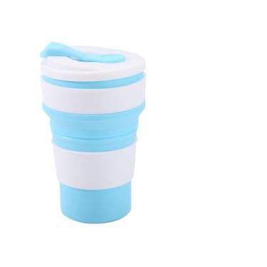 Imagem de Copo retrátil de 500ml, dobrável, extensível, ecológico, perfeito para lembrancinhas de festa(Verde,500ML-Melhor)