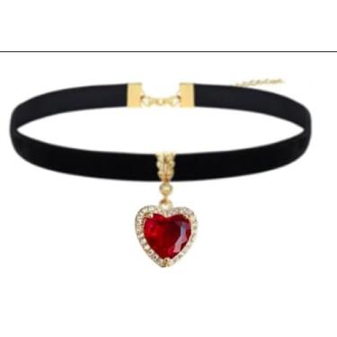 Imagem de Colar de coração gótico feminino com berloque, joias, estilo escuro, moderno, versátil, presentes criativos de amizade para mulheres, presentes de Natal, Dia dos Namorados