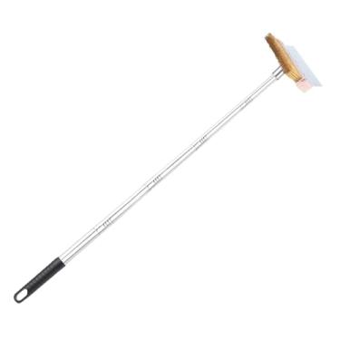 Imagem de KiBcsLic Escova para forno de pizza com escova de limpeza de grelha para uso comercial, e versátil, com fio de cobre e haste de aço inoxidável, 2.0 M