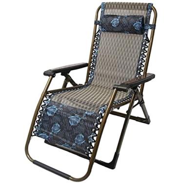 Imagem de YYBOES Móveis Varanda Escritório Cadeira Relaxante Pátio Zero Gravidade Cadeira Outdoor Dobrável Ajustável Cadeiras Reclináveis Lado da Piscina Usando Gramado Lounge Cadeira com Travesseiro