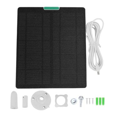 Imagem de RiToEasysports Painel Solar, Painel Solar de 10 W para Câmera de Segurança Painéis de Carregador Solar Com Suporte Ajustável de Cabo à Prova D'água IP65 de 9,8 Pés Compatível Com Anel (WHITE)