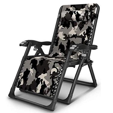 Imagem de YYBOES Espreguiçadeiras, espreguiçadeiras resistentes, móveis de jardim, cadeiras de acampamento e jardim, espreguiçadeiras dobráveis reclináveis à prova d'água de metal para escritório ao ar livre