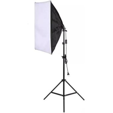 Imagem de Kit Softbox Fotográfico 50x70cm com Tripé Ajustável 2m, Iluminação Contínua Profissional para Estúdio, Fotografia, Vídeo, YouTube, Lives e Maquiagem