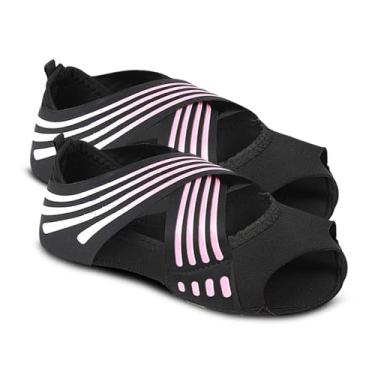 Imagem de Meias de Yoga e Pilates para Mulheres com Antiderrapante, Meias de Exercício sem Dedos para Fitness, Sapatos para Barre, Hospital, Ballet, Dança e Treinos Descalços - Respirável