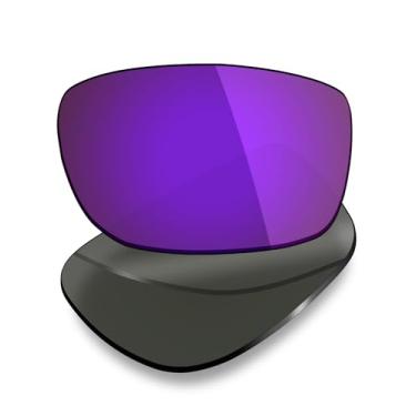 Imagem de Mryok Lentes de reposição polarizadas compatíveis com óculos de sol Spy Optic Konvoy, HD Polarized, proteção UV, resistente a impactos e ajuste perfeito - Roxo plasma