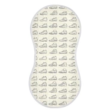 Imagem de STAYTOP 1 peça de sapatos de desenho animado panos de arroto para bebês meninos meninas e toalha de recém-nascido, panos grandes absorventes para arrotar