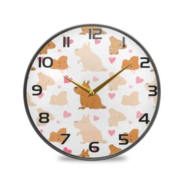 Imagem de YETTASBIN Lindo relógio de parede acrílico capivaras – silencioso sem tique-taque operado por bateria criativo relógio redondo decorativo para cozinha, sala de estar, banheiro, decoração de escritório