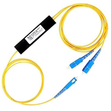 Imagem de MOUDOAUER Cabo divisor de fibra óptica de 2 m, SC UPC 1X2 divisor de áudio de fibra óptica 1 entrada macho 2 divisor óptico de fibra de saída macho