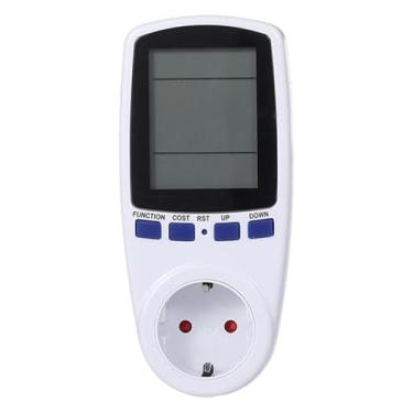 Imagem de MotiveTech Medidor de eletricidade, de consumo de energia, medidor de watts 16A 230V, branco, para computadores e eletrodomésticos.