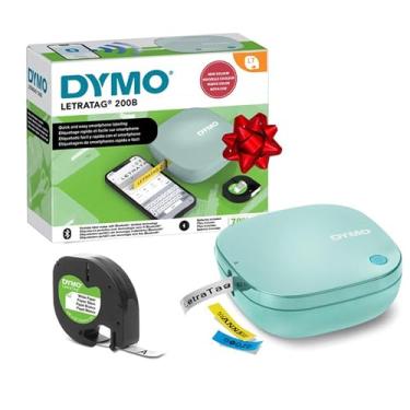 Imagem de DYMO LetraTag 200B Rotulador Bluetooth | Impressora de etiquetas compacta | Conecta através da tecnologia sem fio Bluetooth para iOS e Android | Inclui 1 fita adesiva de papel branco | Daydream Blue
