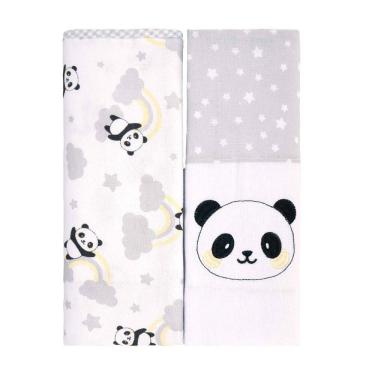 Imagem de Manta Flanelada Estampada para Bebê 79 cm x 80 cm Bublim