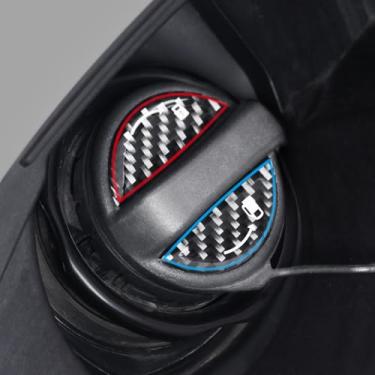 Imagem de BETTERHUMZ Adesivo de tampa de combustível de carro compatível com Toyota GR86 para Subaru BRZ 2021-2024 Fibra de Carbono Auto Gas Cap Decoração de Porta Decalque Acessórios Exteriores (Vermelho)