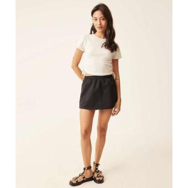 Imagem de Short Feminino Moletinho Bolsos Marisa-18144, Preto, M