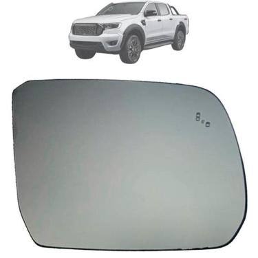 Imagem de Lente Retrovisor Base Fita Capa Ranger 2023 2024 Original, Direito Pas