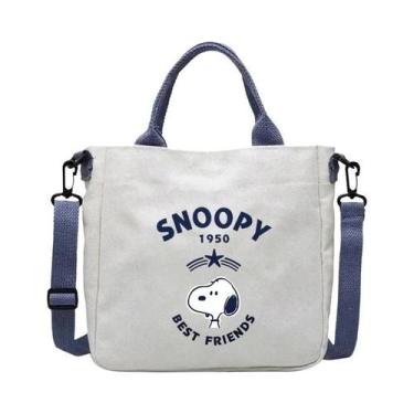 Imagem de Bolsa Tote De Lona Grande Com Estampa Do Snoopy Para Mulheres, Bolsa T