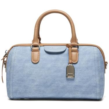 Imagem de LA FESTIN Bolsas de couro transversais para mulheres - Mini moderna para meninas, ideal para viagens ao ar livre, Jeans azul