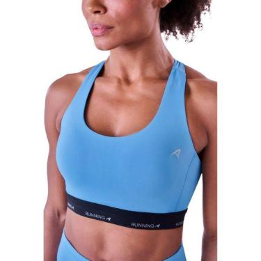 Imagem de Top Authen Sprint Ginga Dupla Face Azul/Preto-Feminino