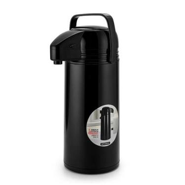 Imagem de Garrafa Térmica Preta 1,9L c/ Vidro Duplo Belakaza