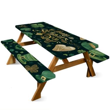 Imagem de ANNA QUEEN Capa de mesa de piquenique Day of the Dead Sugar Skull de 1,82 m x 76,2 cm, conjunto de capa de banco e mesa, à prova d'água, para acampamento de Halloween, decoração ao ar livre