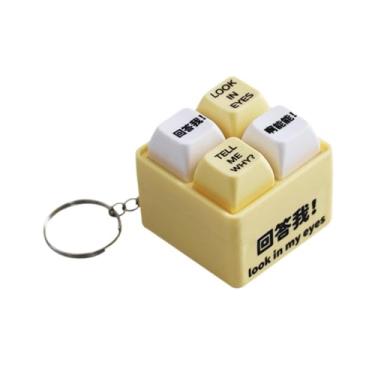 Imagem de Almencla Chaveiro antiestresse com teclado que emite som, chaveiro para passar o tempo, miniaturas criativas com luz, ideal para presentes para adolescentes.