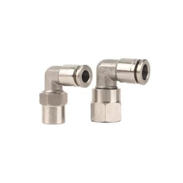 Imagem de RORFFK PLF304 acoplamento rápido pneumático de aço inoxidável 1/8 1/4 3/8 1/2 BSP rosca interna mangueira de ar cotovelo acoplamento rápido de metal (4MM 1I8)