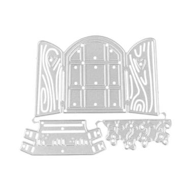 Imagem de Template De Corte a Laser Em Metal Para Janela De Casa 3D, Remo De Bar