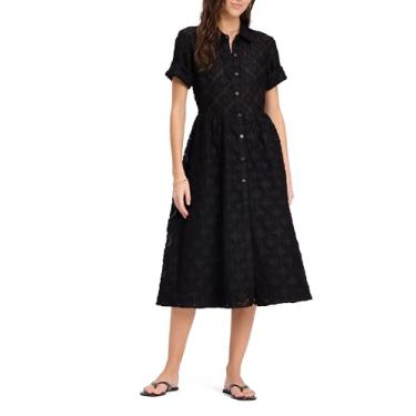 Imagem de kate spade new york Vestido feminino midi com cinto, Preto, XPP