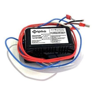 Imagem de Reator Para Lâmpada 1x15w Fluorescente Tubular Ou Germicida Peça Repos