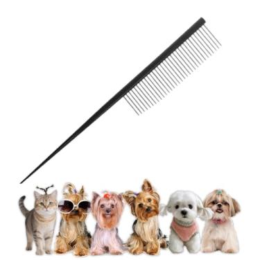 Imagem de Pente de cuidados para animais de estimação pente de rabo de rato aparador de pelos de gato penteados penteados para cães e gatos pente de gato pente de cachorro com pontas arredondadas