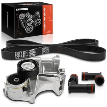 Imagem de A-Premium Kit De Transmissão Por Correia Serpentina Com Tensor Para Motor Compatível Chevrolet Impala, Monte Carlo 2000-2003 E Buick Regal 2000-2004 Pontiac Grand Prix 1999-2003, 3,8 L, Conjunto 2 P