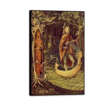 Imagem de Remedios Varo Paintings Troubadour Remedios Varo Pôster de parede Surrealismo Arte em tela para sala de estar escritório decoração de parede presente pronto para pendurar 95 x 60 cm (37 x 24 polegadas