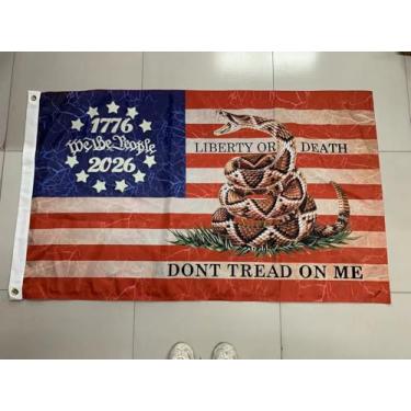 Imagem de KimSouthD Bandeira Dont Tread on Me 1776-2026 3 x 5 FT