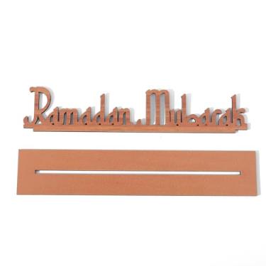 Imagem de Decorações de centro de mesa do Ramadã, decoração de mesa Eid Mubarak, placas Happy Ramadan Kareem, suprimentos de festa de mesa destacáveis
