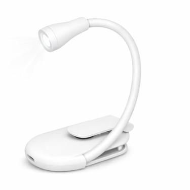 Imagem de Luminária LED Flexível Para Leitura Com Clip USB Portátil Luz De Mesa Quarto Estudo (BRANCO)