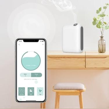 Imagem de Difusor de Óleo Essencial com Função Timer Automático Controle por APP Máquina Fragrância Relaxante para Aromaterapia em
