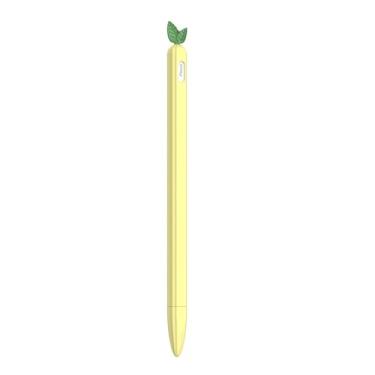 Imagem de Capa de silicone para Apple Pencil Pro e Apple Pencil 2ª geração, capa protetora de silicone, acessórios de pele compatíveis com iPad Pro 11 de 12,9 polegadas (abacaxi)