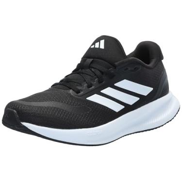 Imagem de adidas Tênis de corrida feminino Run Falcon 5, Preto/branco/preto, 37