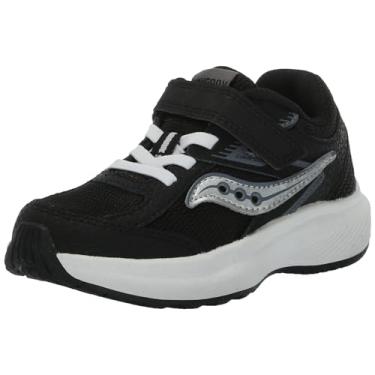 Imagem de Saucony Tênis unissex infantil Cohesion Kdz, Preto/branco, 21