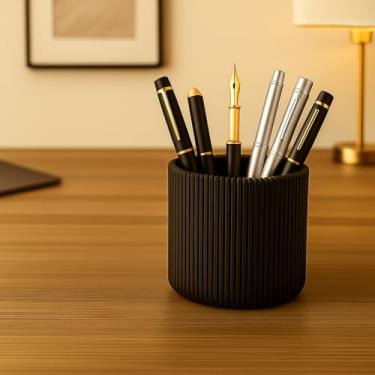 Imagem de Organizador de Mesa Multifuncional - Porta-Canetas, Lápis, Celular e Óculos para Escritório e Home Office, Organização Completa (Porta Caneta,Preto)