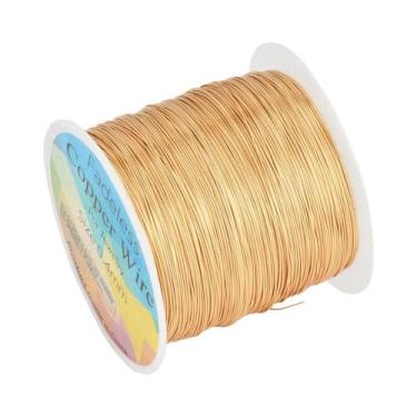 Imagem de 100m/rolo fio de cobre 0.3/0.4/0.5mm cabo de miçangas diy para fazer j