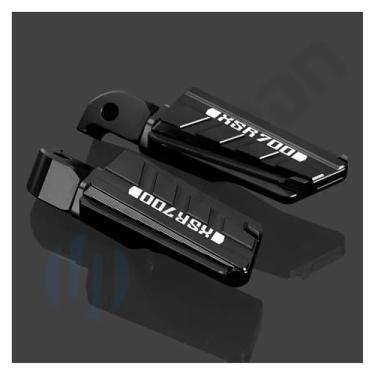 Imagem de Anti-derrapante Para xsr700 xsr 700 2016-2022 2017 2018 cnc alumínio traseiro passageiro pé descansa estacas apoio para os pés(Preto)