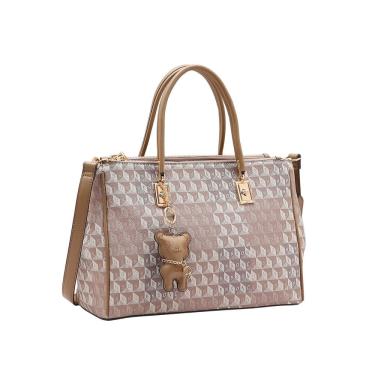 Imagem de Bolsa Feminina Chenson - Monograma tridimensional - Alça de Mão  - Bege 3485422