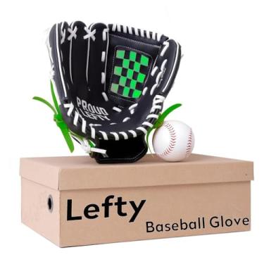 Imagem de Luva de beisebol canhoto para crianças, luva de beisebol canhoto de nível básico, luvas de tball para canhotos duráveis para treinamento de crianças e jovens. 29 cm, idade 7-11