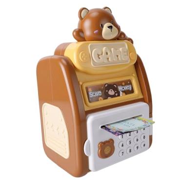 Imagem de SPYMINNPOO Cofrinho, Caixa de Economia de Dinheiro Mini Realista Senha Desbloqueio de Impressão Digital Cofrinho Eletrônico para Meninos Meninas Presente