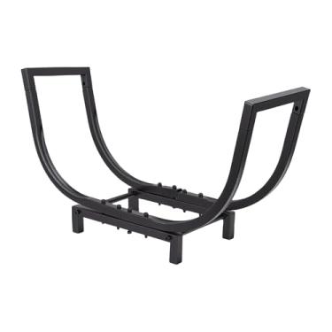 Imagem de Asixxsix Rack de Lenha, Organizador de Armazenamento de Madeira à Prova de Ferrugem de Ferro Robusto Com Grande Capacidade, para Deck de Pátio Com Lareira Externa Interna