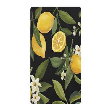 Imagem de Blueangle Lençol de berço padrão para berço infantil - Lençóis de algodão macio e respirável com flor de limão (78)