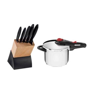 Imagem de KIT - Faqueiro Plenus 6 Peças + 1 Panela de Pressão Solar 6 Litros - T