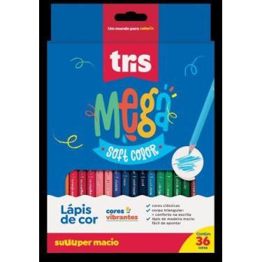 Imagem de Lápis de Cor Mega Soft Color 36 Cores Tris