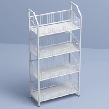 Imagem de Organizador de prateleira de lanche de 122 cm de altura para escritório de concessão, organizador supermarke comercial pesado/carrinho de despensa, para armazenamento de biscoitos de frutas, batatas